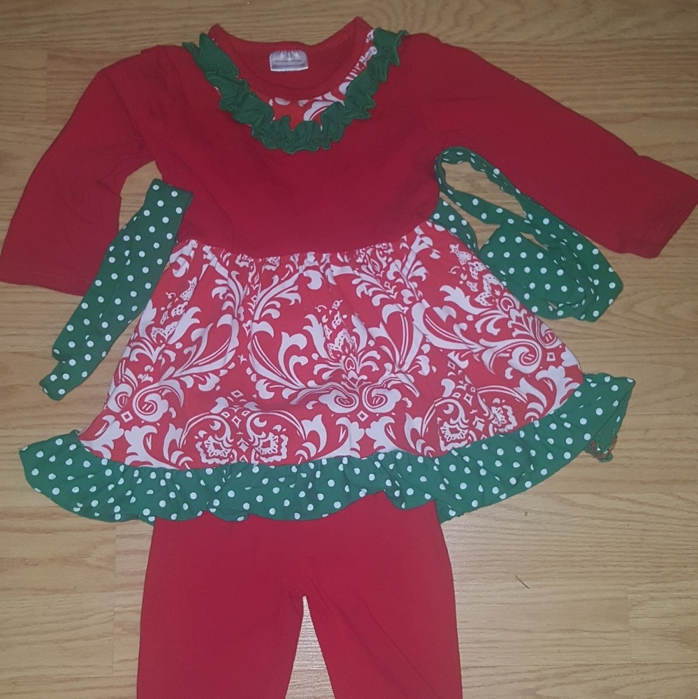 Red and Green Boutique Outfit